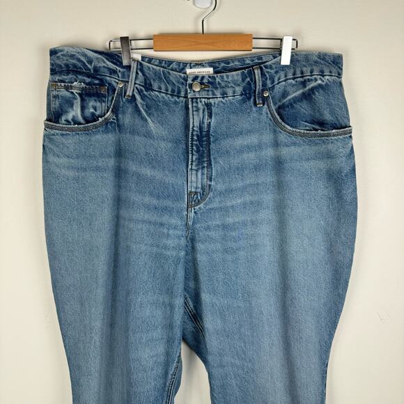 Good American Good 90s Split Back Hem Jeans Size 20 Plus NEW Indigo464 - Picture 11 of 14